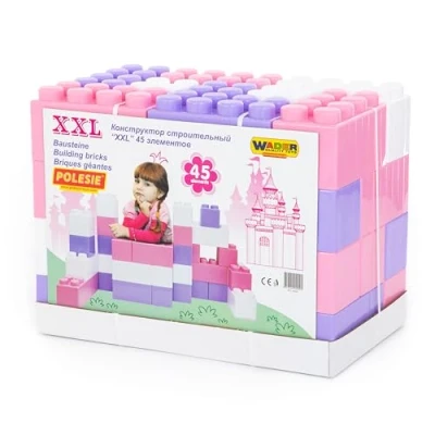 Abbildung von Wader Bausteine Bausteinblock XXL 45 Stück Girls 12M+