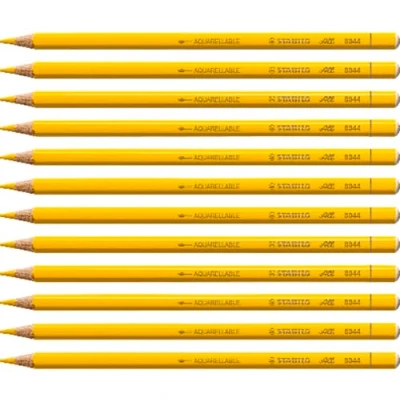 Abbildung von Buntstift für fast alle Oberflächen STABILO All 12er Pack gelb