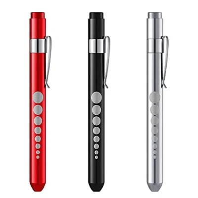Abbildung von Newaner Diagnostikleuchte Pupillenleuchte Penlight (3 STÜCK), Wiederverwendbare Diagnostische LED Stiftlampe Taschenlampe Lichtgriffel mit Taschenclip für Schüler