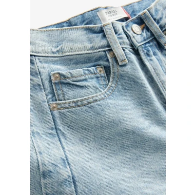Abbildung von Next Arched Barrel Jeans Relaxed Fit, Damen, Größe: 36, Bleach