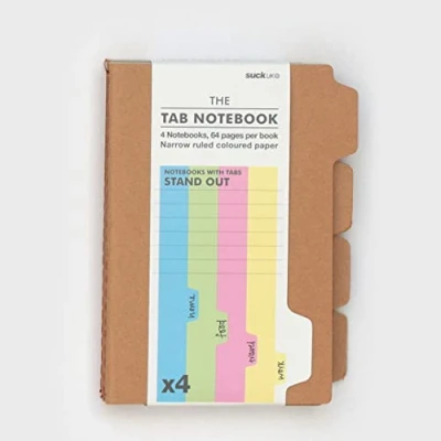 Abbildung von Suck UK A6 Notizbuch mit Registerkarten Tab Set 4 Revision Planner oder To Do List Schulbedarf &amp; Bürobedarf Wochenplaner Schreibblock Schreibwaren Kraft