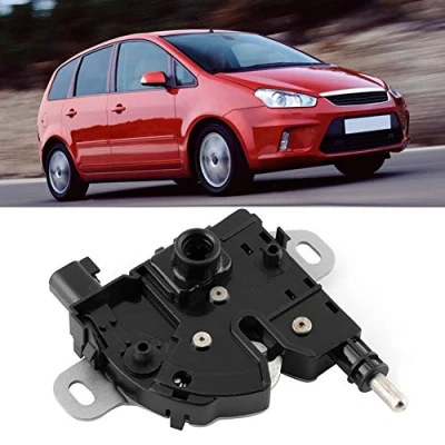 Abbildung von Qiilu Motorhaubenschloss, Schwarz Motorhaubenverriegelungsmechanismus für Ford Focus/C Max (OE: 3M5116700BC)