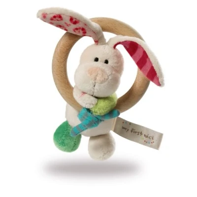 Abbildung von Nici 37433 Holzgreifring Hase Tilli mit Glocke
