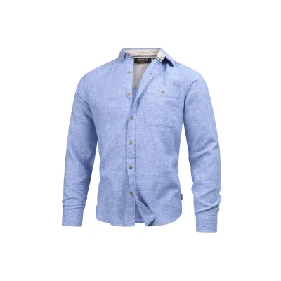 Abbildung von Indicode Jeans Langarm Inniell Hemd, Herren, Größe: Small, Palace blue