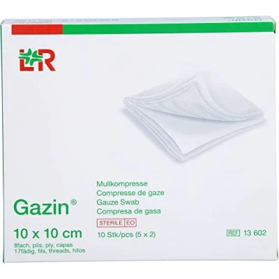 Abbildung von Gazin Mullkomp.10x10 cm steril 8fach 5X2 St