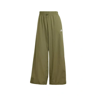 Abbildung von adidas Damen Essentials 3 Stripes Lifestyle Woven Parachute Pants, Olive Strata/White, XXL