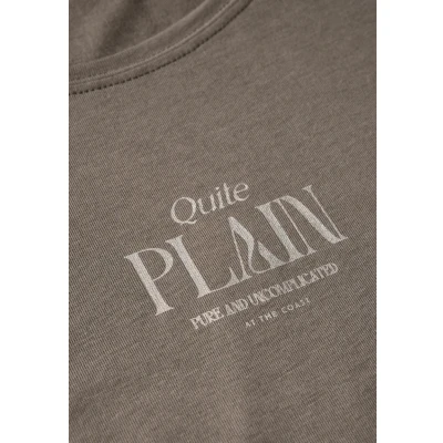Abbildung von STREET ONE Damen A323581 Basic Shirt mit Wording, Dark Tumbled Beige, 46