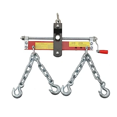 Abbildung von Lfhelper Eisen Werkstattkran Positionierer 2000LBS 900kg max Motorträger Balancierer Kettenzug Seilzug Motorheber Hebekran Traverse Kran mit Griff für Motoren