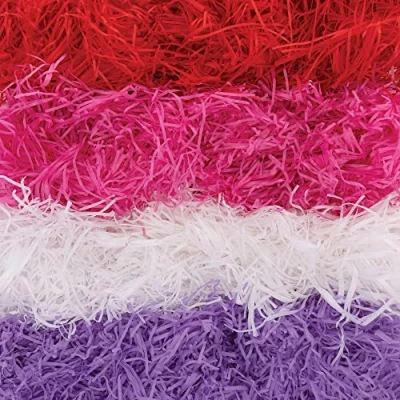 Abbildung von Baker Ross Rot, Rosa und Lila zerkleinertes Tissue Papier 120g, Zerissenes Seidenpapier (FC316)