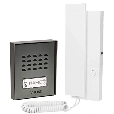 Abbildung von Virone LUPI Sprechanlage 1 Familienhaus Aufputz 2 Draht 230V AC, Nachname Hintergrundbeleuchtung (Einfamilienhaus)