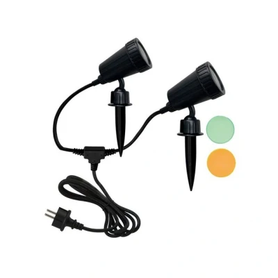 Abbildung von ELC Erdspießstrahler Marleska, Aluminium, schwarz, 2er Set