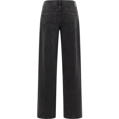 Abbildung von Mustang Style Medley WIDE Jeans Straight Leg, Damen, Größe: 27x30, Schwarz