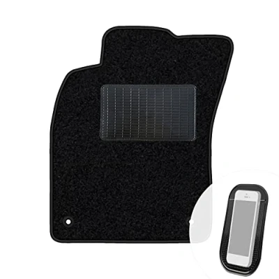 Abbildung von moto MOLTICO Fahrer Fußmatte Auto Velours Fahrerseite Autoteppiche Schwarz Fahrermatte 1 teilig passend für Audi A6 C6 2006 2011