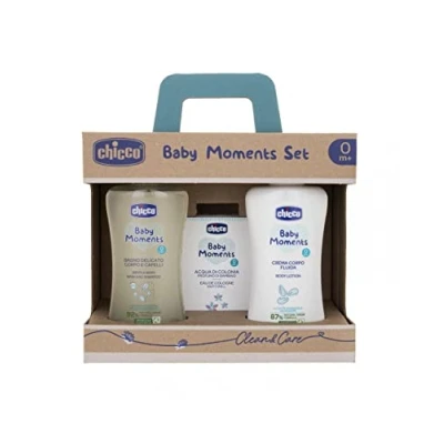 Abbildung von Chicco Baby Moments Set (Zartes Bad 200 ml, Körpercreme Kölnisch Wasser 100 ml)