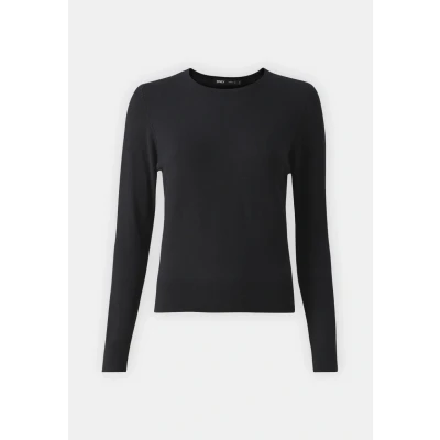 Abbildung von ONLY Onlvenice LIFE Oneck Strickpullover, Damen, Größe: Large, Black