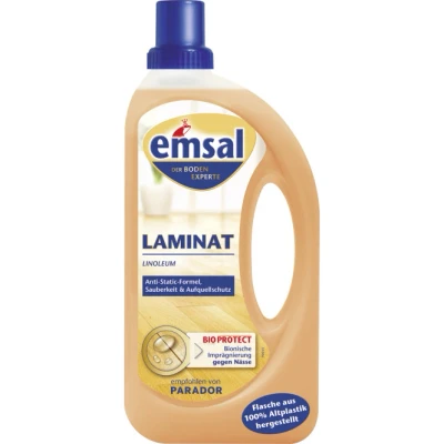 Abbildung von emsal Boden Pflege Laminat 1 Liter mit Bioprotect für Laminat, Linol Fussbodenreiniger