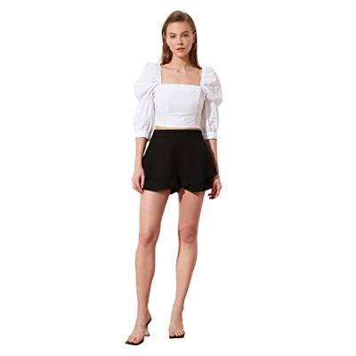 Abbildung von TRENDYOL Damen Rock Sucht Shorts. Casual Shorts Casual, Schwarz, 42