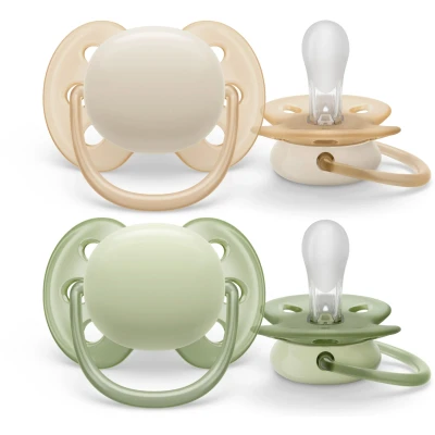 Abbildung von Philips Avent Ultra Soft Schnuller 0 6m 2er Pack, Grün/Braun