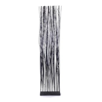 Abbildung von DESIGN DELIGHTS RAUMTEILER Slim Weidenholz, 170x40cm Zweige Paravent, Raumtrenner, Stellwand, Trennwand, Ankleide Sichtschutz, Äste Trennschutz Farbe: schwarz