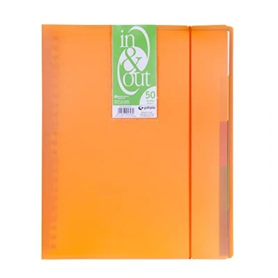 Abbildung von Grafoplas 39425052 Ordner, 50 Hüllen, in &amp; Out System, A4, Orange