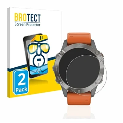 Abbildung von BROTECT (2 Stück Schutzfolie für Garmin Fenix 6/6 Pro / 6 Solar Displayschutz Folie Ultra Klar