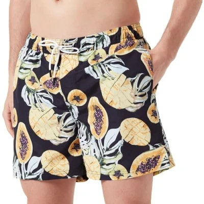Abbildung von Jack &amp; Jones Jpstfiji Jjswim NEON Badeshorts, Herren, Größe: Small, Black