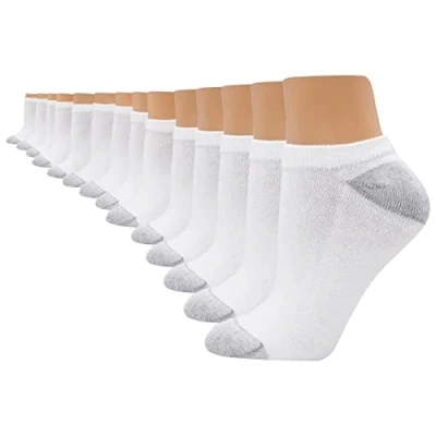 Abbildung von Hanes Damen Cool Comfort No Show, feuchtigkeitsableitende, Schuhgrößen 38 42, 14er Pack Socken, Weiss/opulenter Garten, 37 42 EU