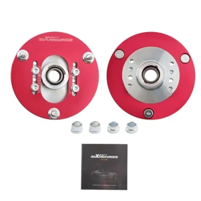 Abbildung von maXpeedingrods 2 Stück Domlager Federbeinlager für 3er E46 M3 Camber Plate Rot NEU