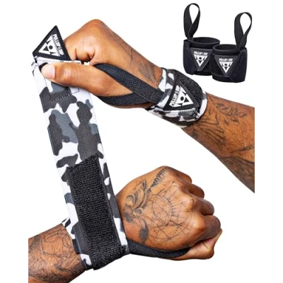 Abbildung von Wrist Wraps Camouflage. Handgelenkbandagen für Calisthenics &amp; Krafttraining
