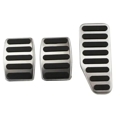 Abbildung von YAKISA Auto Pedale Schutz Für Suzuki Swift Sport Alto Cervo Modus Fronte Mehran Maruti 800 Vitara Fuß Gas Gaspedal Bremse Kein Bohren Pedal Bremspedale (Color : 3 pcs)
