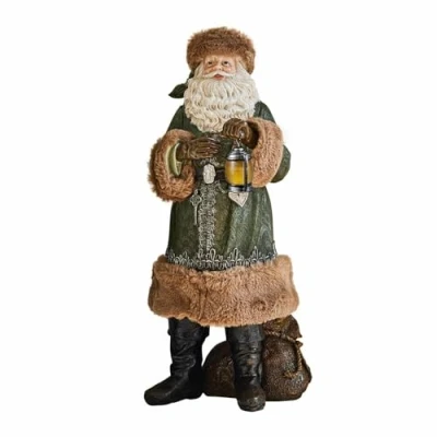 Abbildung von Mirabeau Weihnachtsfigur Deko Weihnachtsmann Eddi braun/grün
