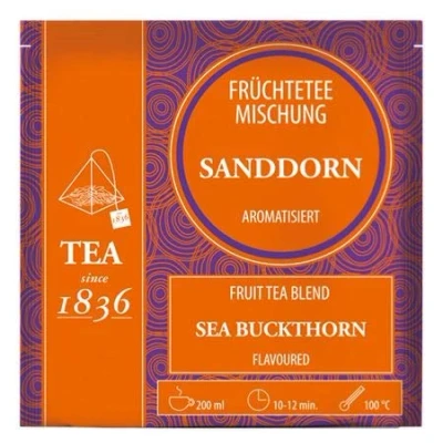 Abbildung von Früchteteemischung Sanddorn aromatisiert 50 Pyramidenbeutel im Sachet à 4 g