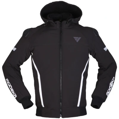 Abbildung von Modeka Motorradjacke Clarke Sport Softshelljacke schwarz / weiß S