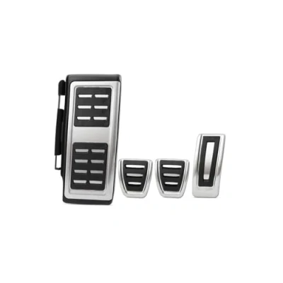 Abbildung von Bremse Pedalkappen Für Skoda KAMIQ Combi Scala Octavia Rapid Superb Karoq Kodiaq 2017 2023 LHD at MT Pedal Pad Abdeckung Auto Pedale Pedale(Farbe:4 Pcs with Rest)