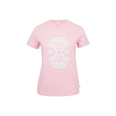 Abbildung von QS MIT Front Tshirt print, Damen, Größe: Small, Zartrosa