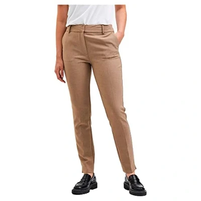 Abbildung von Selected Femme Slfrita SLIM PANT Stoffhose, Damen, Größe: 38, Camel