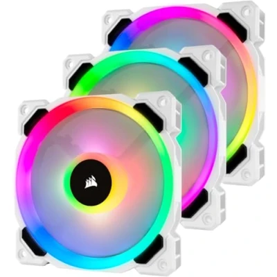 Abbildung von Corsair Gehäuselüfter LL120 RGB, 120 mm RGB LED Lüfter, Dreierpack mit Lighting Node PRO