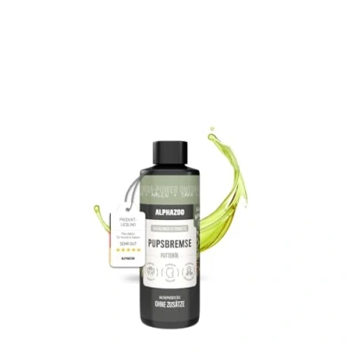 Abbildung von alphazoo Pupsbremse Magen Darm Futteröl für Hunde 100ml Magenschutz mit Kürbiskern &amp; Leinöl, fördert Verdauung Appetit, unterstützt empfindlichen Magen, natürliche Barf Ergänzung