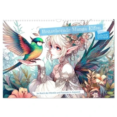 Abbildung von Bezaubernde Manga Elfen (Wandkalender 2025 DIN A3 quer), CALVENDO Monatskalender