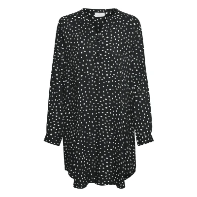 Abbildung von Kaffe Kamarana Freizeitkleid, Damen, Größe: 34, Black/chalk dots