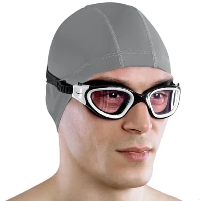 Abbildung von AqtivAqua Photokromatische Schwimmbrille Herren Damen Schwimmbrillen Erwachsene Kinder DX H (Weiß, Fotochromatische)