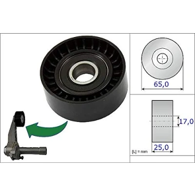 Abbildung von INA 531 0866 10 Spannrolle PEUGEOT: 207 CC, 5008 II, SW, MINI: Schrägheck, Cabrio, OPEL: Grandland X