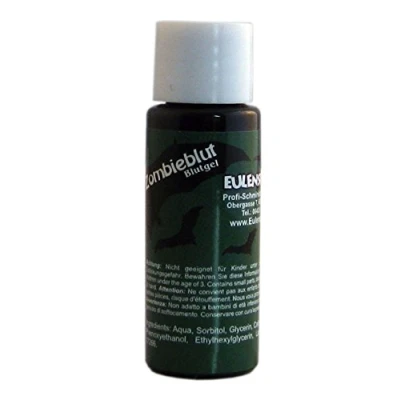 Abbildung von Eulenspiegel 405109 Zombieblut / Blutgel, Dunkelgrün, 20 ml, Theaterblut, Halloween, Karneval, Motto Party