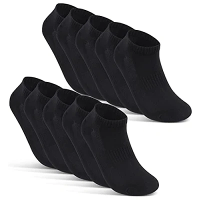 Abbildung von Sneaker Socken Herren 43 46 Schwarz Baumwolle 10 Paar Sportsocken Kurze Short Socks Men 16510 WP (Schwarz 46)