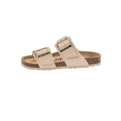 Abbildung von Palado Samos EGS Pantolette flach, Damen, Größe: 37, Beige lack Schuhe