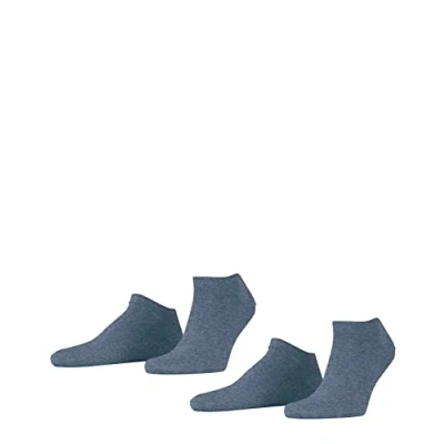 Abbildung von ESPRIT Herren Sneakersocken Basic Uni 2 Pack M SN Baumwolle kurz einfarbig Paar, Blau (Light Denim 6660), 39 42