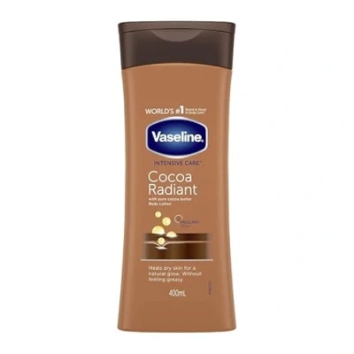 Abbildung von Vaseline Intensivpflege Body Lotion Kakao Radiant Hilfe für trockene Haut 3er Pack (3 x 400ml)