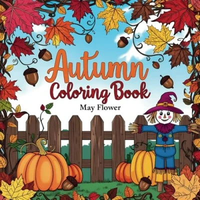 Abbildung von Autumn: 40 Cute and Simple Designs for Cozy Relaxation (Bold Easy Coloring Collection)