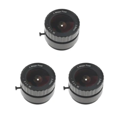 Abbildung von 3 Set mit 1/3 Zoll 2,8 mm Megapixel F1.2 CS Mount IR Fixed Iris Objektiv für CCTV IP Kamera