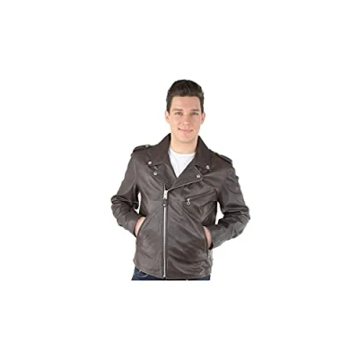 Abbildung von Schott NYC Herren Lc1259h Lederjacke, Braun, Small